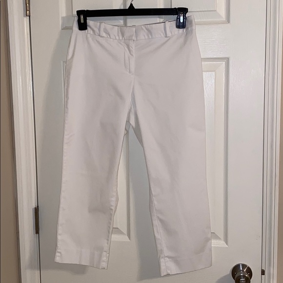 Talbots Pants - Talbots White Curvy Capri Pants Size 6 Petite